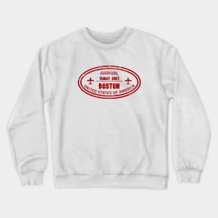 Boston passport stamp Crewneck Sweatshirt